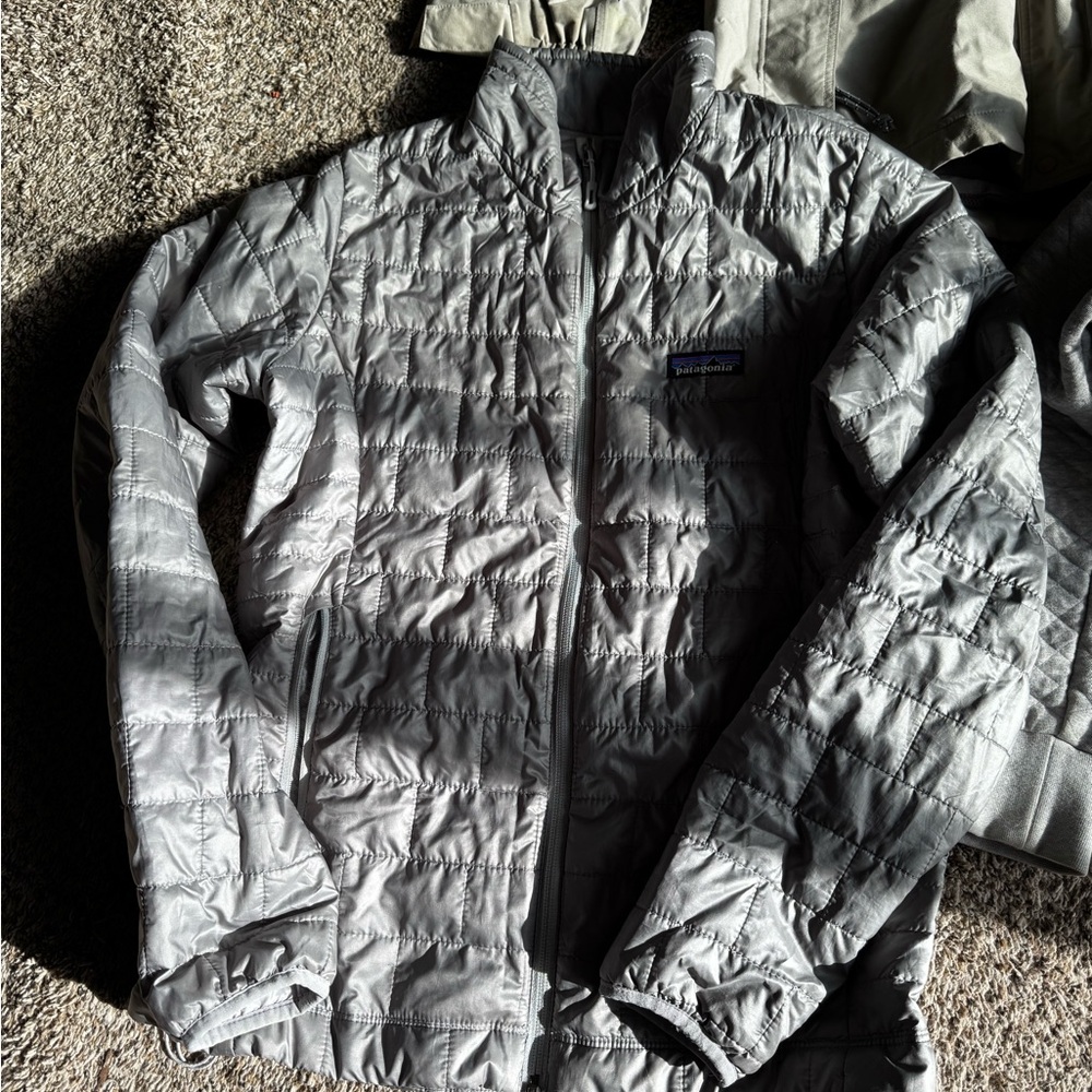 Patagonia Women’s Clothes S Quilted Cotton Snap Nano Puff Storm Jacket Synchilla - Picture 4 of 8